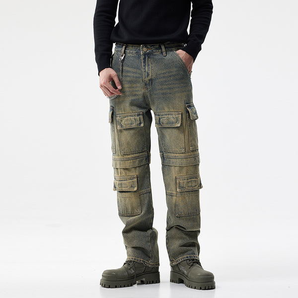 Pantalones Cargo Denim para Hombre - Diseño Moderno y Versátil