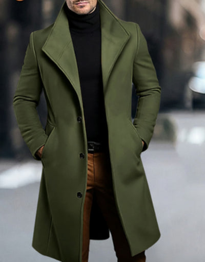 Abrigo Trench de Lana Media Longitud para Hombre - Image 15