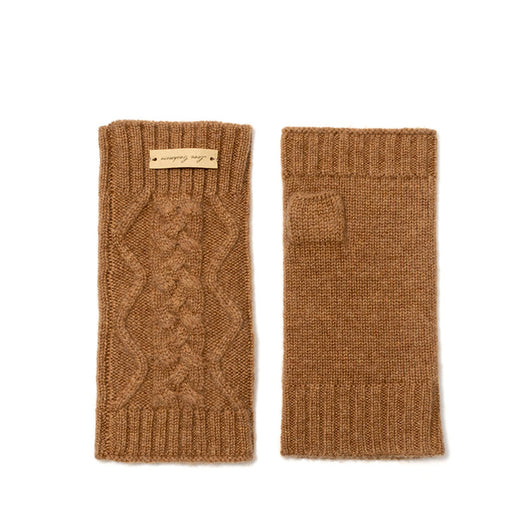 Guantes Mitones de Cachemira Pura Trenzados para Mujer - Image 11