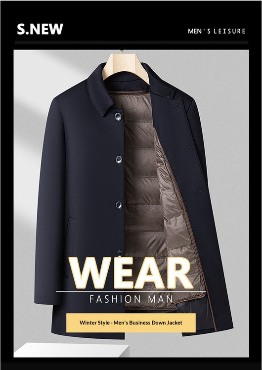 Abrigo de Plumón Desmontable para Hombre - Largo Medio - Image 20