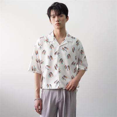 Camisa Casual de Verano con Estampado Exclusivo para Hombre - Image 11