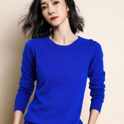 Suéter Slim-fit Coreano para Mujer Cuello Redondo - Image 5
