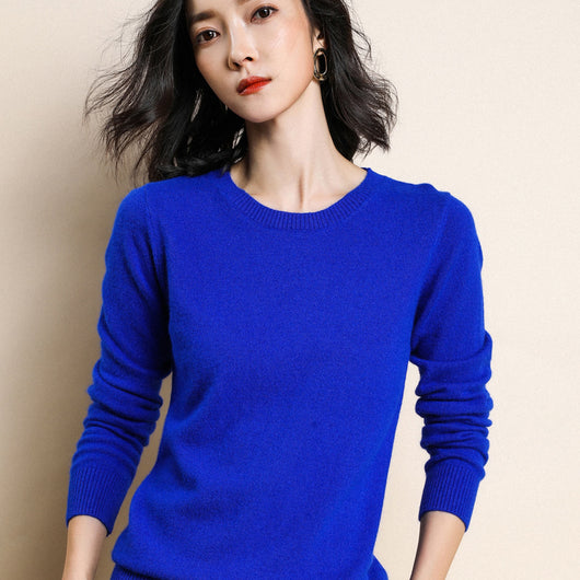 Suéter Slim-fit Coreano para Mujer Cuello Redondo - Image 5