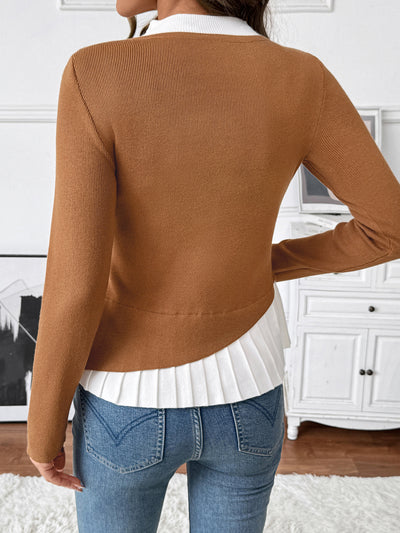 Suéter Tejido Slim Fit con Parches de Contraste de Color - Image 11