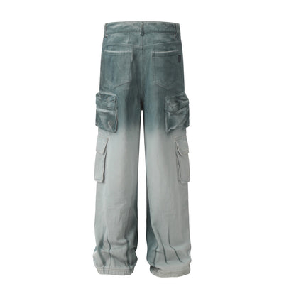 Pantalones Cargo Jeans con Múltiples Bolsillos Estilo Americano para Hombre - Image 14