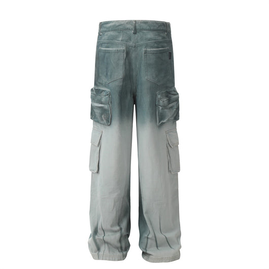 Pantalones Cargo Jeans con Múltiples Bolsillos Estilo Americano para Hombre - Image 14