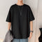 Camiseta Holgada Estilo Hong Kong para Parejas - Manga Corta Unisex