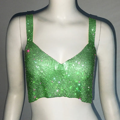 Top Corto Sexy con Escote Profundo y Detalles de Strass - Image 8
