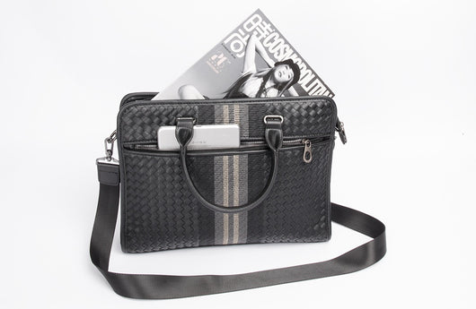 Maletín Profesional Hombre Crossbody Tejido - Bolsa Ejecutiva para Computadora - Image 15