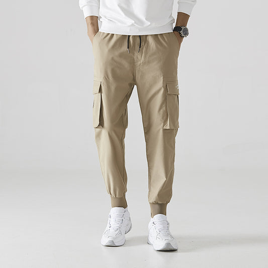 Pantalones Casuales Holgados con Bolsillos Múltiples y Tela Transpirable