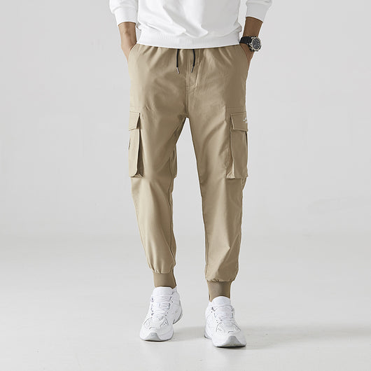 Pantalones Casuales Holgados con Bolsillos Múltiples y Tela Transpirable