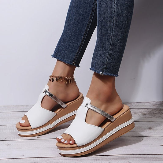 Sandalias Cuña Punta Abierta Casual para Mujer - Image 2
