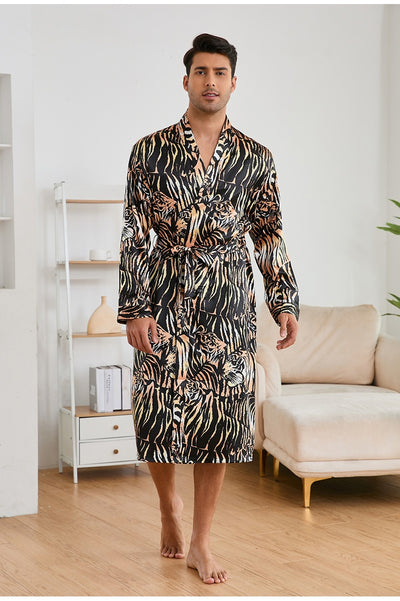 Pijama Bata de Seda Helada para Hombre - Conjunto Homewear Premium - Image 14