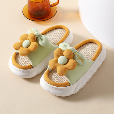 Pantuflas de Lino con Suela Gruesa Antideslizante - Image 4