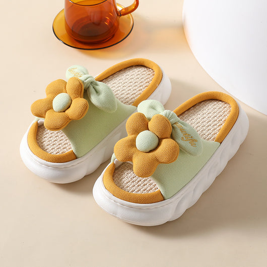 Pantuflas de Lino con Suela Gruesa Antideslizante - Image 4