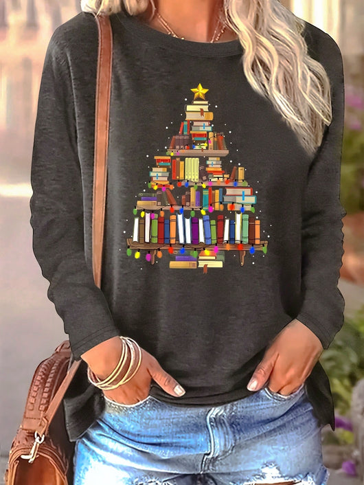 Camiseta Navideña Halloween Manga Larga Estampada para Mujer - Image 8