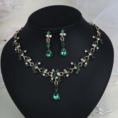 Conjunto de Aretes y Collar con Perlas y Cristales para Mujer - Image 19
