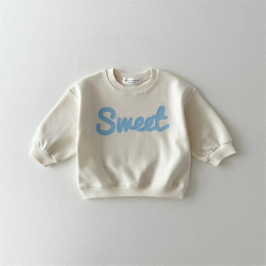Sudadera Infantil con Estampado de Letras - Cuello Redondo Versátil - Image 11