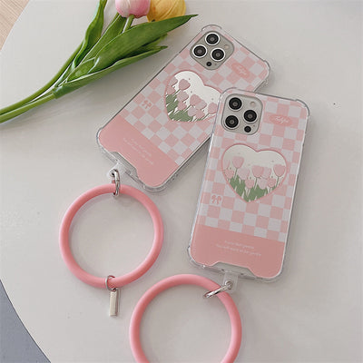 Funda Espejo Floral con Pulsera para iPhone 13 - Image 15