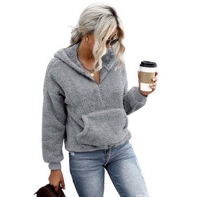 Chaqueta de Mujer Otoño Invierno Colores Sólidos con Cierre - Image 12