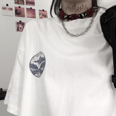 Blusa Suelta con Estampado de Montaña para Mujer - Image 15