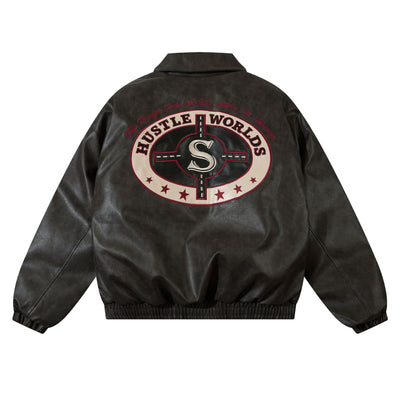 Abrigo Térmico Acolchado con Cuello Alto y Bordado de Letras para Hombre - Image 11