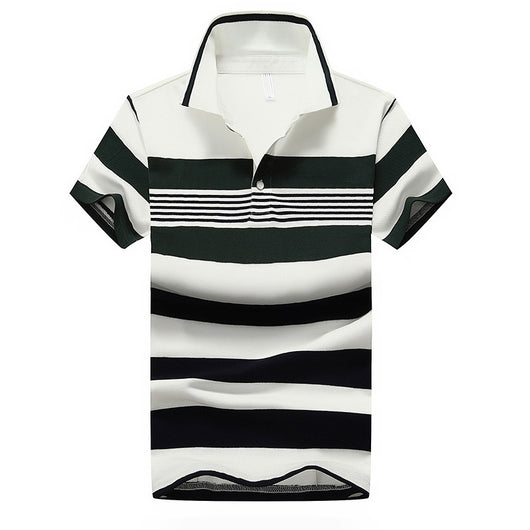 Polo de Rayas Manga Corta para Hombre - Estilo Verano - Image 5