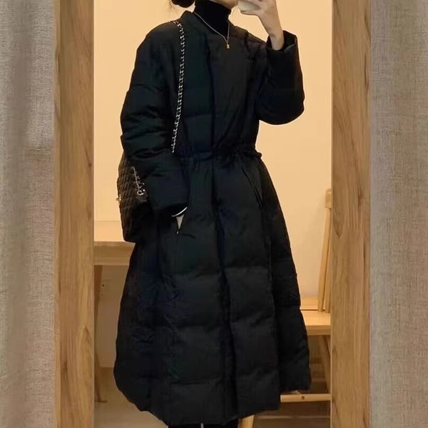Abrigo Acolchado Estilo Coreano Negro - Parka Gruesa de Algodón - Image 6