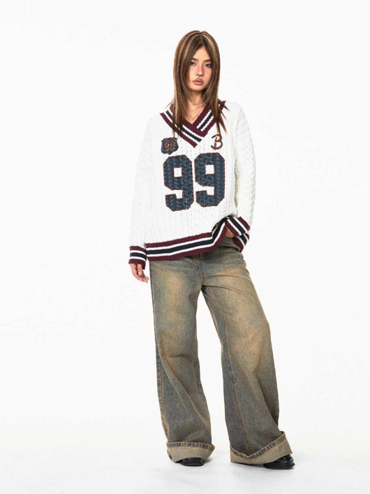 Suéter Jacquard Suelto Otoño Invierno Tejido Cómodo - Image 10