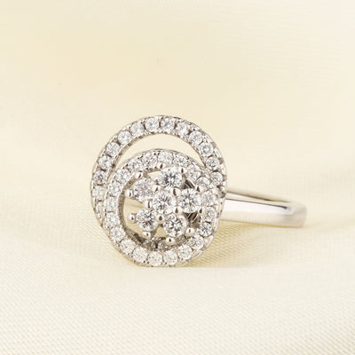 Anillo de Plata Esterlina para Mujer con Doble Círculo Giratorio - Image 7