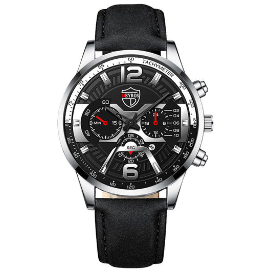 Reloj de Negocios DEYROS para Hombre con Calendario y Movimiento de Cuarzo - Image 4