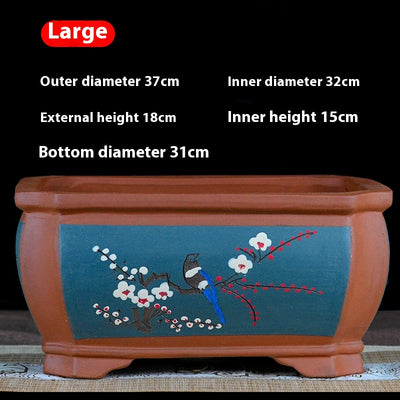 Maceta de Cerámica Púrpura para Bonsái y Plantas de Jardín - Image 21