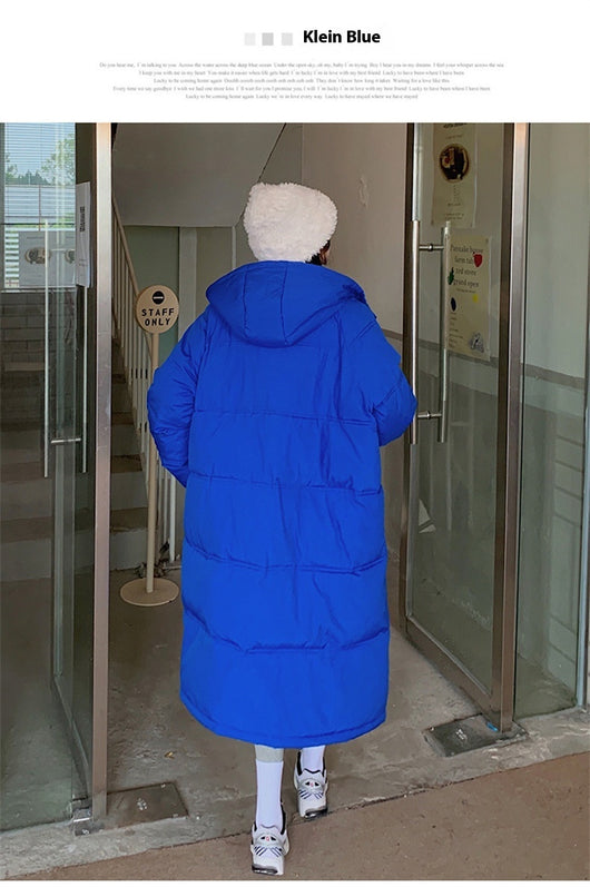 Abrigo Acolchado de Algodón Grueso Largo Suelto para Mujer - Image 27