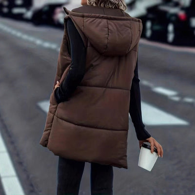 Chaleco Acolchado con Capucha y Cierre - Diseño Minimalista Otoño Invierno - Image 5