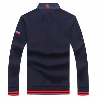 Playera Golf de Manga Larga con Trama Cuadriculada para Hombre - Image 4