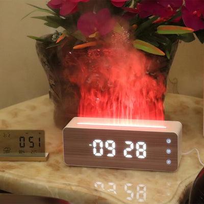 Humidificador Aromático con Llama LED y Reloj Digital para Dormitorio - Image 5