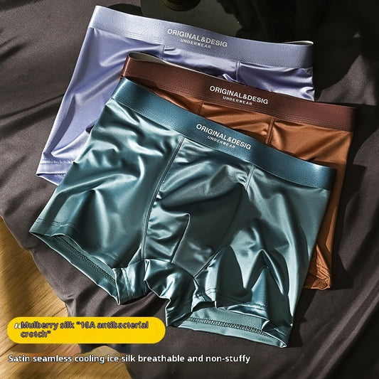 Bóxers de Seda de Hielo Ligera de Lujo para Hombre - Transpirables para Verano