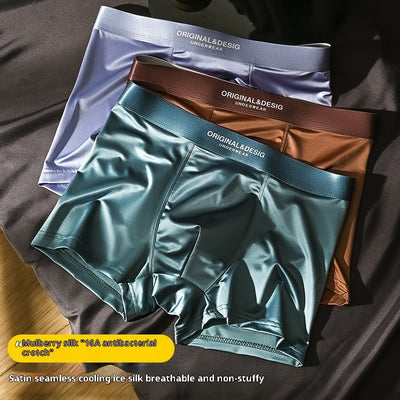 Bóxers de Seda de Hielo Ligera de Lujo para Hombre - Transpirables para Verano