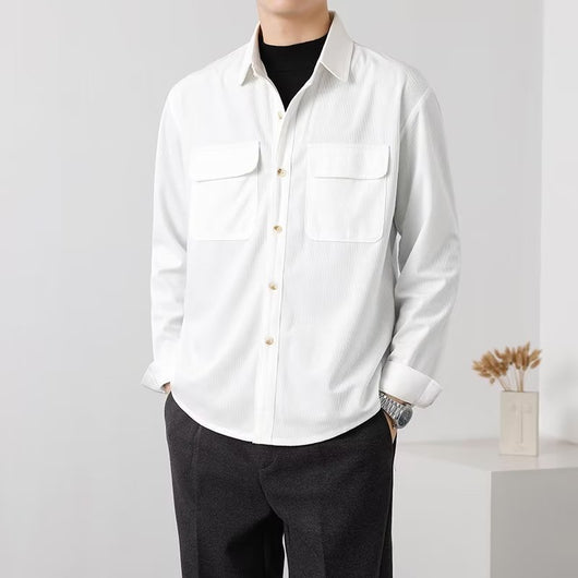 Camisa de Trabajo Vintage en Pana para Hombre - Image 13