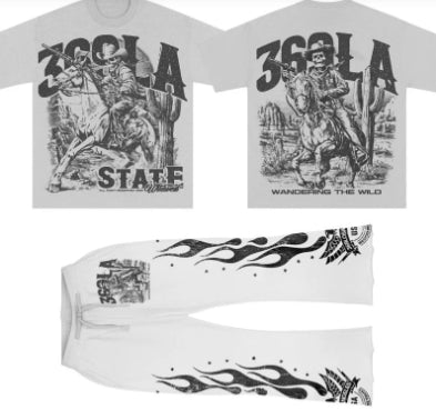 Conjunto Cómodo de Playera y Pantalones Acampanados - Estilo Casual Desenfadado