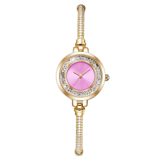Reloj Pulsera Mujer Correa Delgada Rhinestone Efecto Arena Movible Ajustable - Image 7