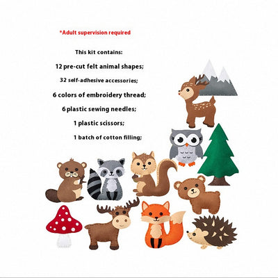 Kit de Costura Educativa para Niños - Mascotas en Fieltro DIY - Image 3