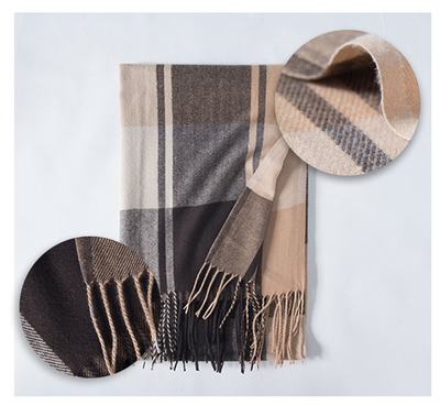 Bufanda Gruesa para Mujer con Flecos - Abrigo Cálido de Invierno - Image 14