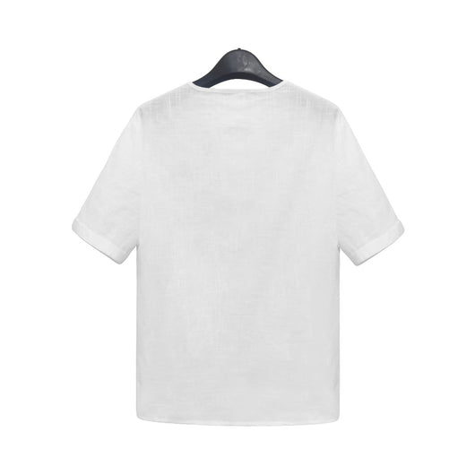 Playera Ligera Blanca de Manga Corta para Hombre - Image 3