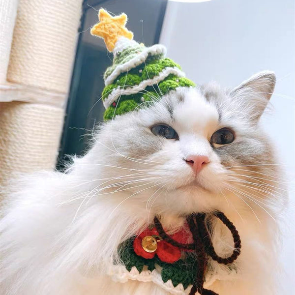 Gorro Navideño Tejido a Mano para Mascotas