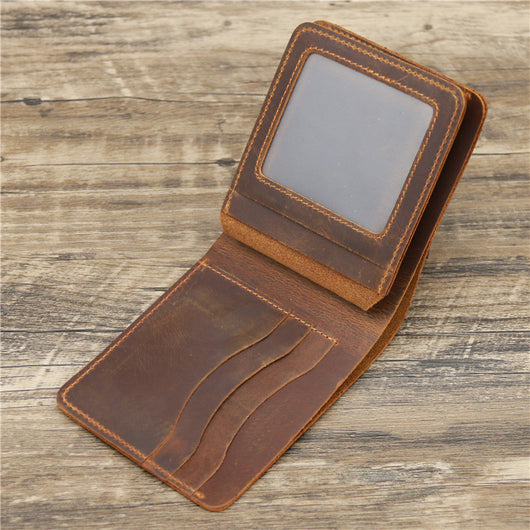Cartera Bifold de Cuero Crazy Horse para Hombre - Image 9