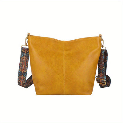 Bolso Mensajero Retro de Gran Capacidad con Correa Ancha - Image 4