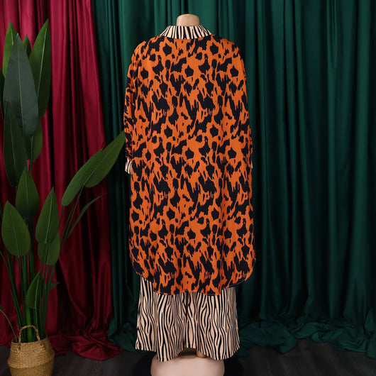 Conjunto Africano de Dos Piezas: Camisa Estampada y Pantalón Ancho - Image 13