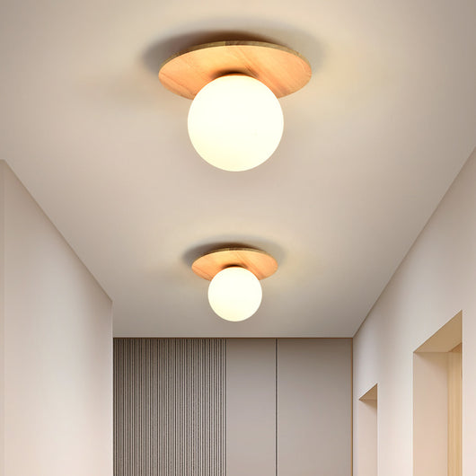 Lámpara de Entrada Estilo Nórdico y Japonés en Madera - Image 10