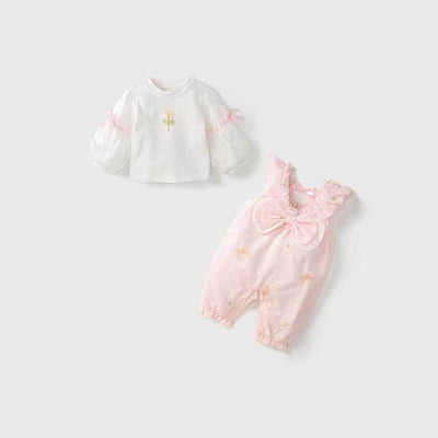 Conjunto de Pelele para Bebé Niña Primavera-Otoño Celebración de Cien Días - Image 12